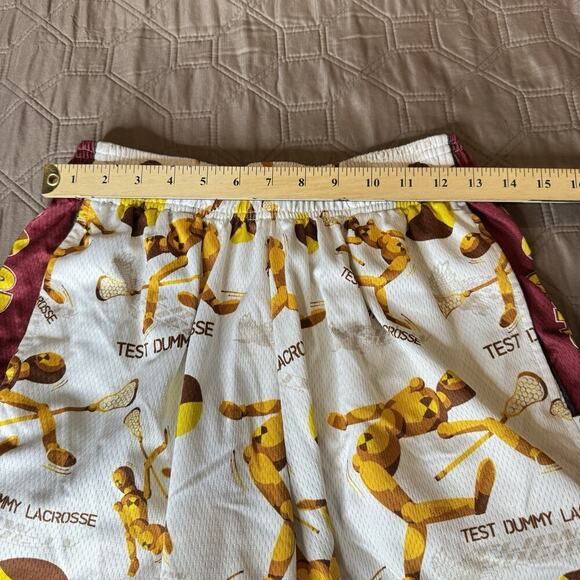 Flow Society Shorts Mens Medium Authentic Lacrosse Gear Crash Test Dummy - Picture 11 of 16